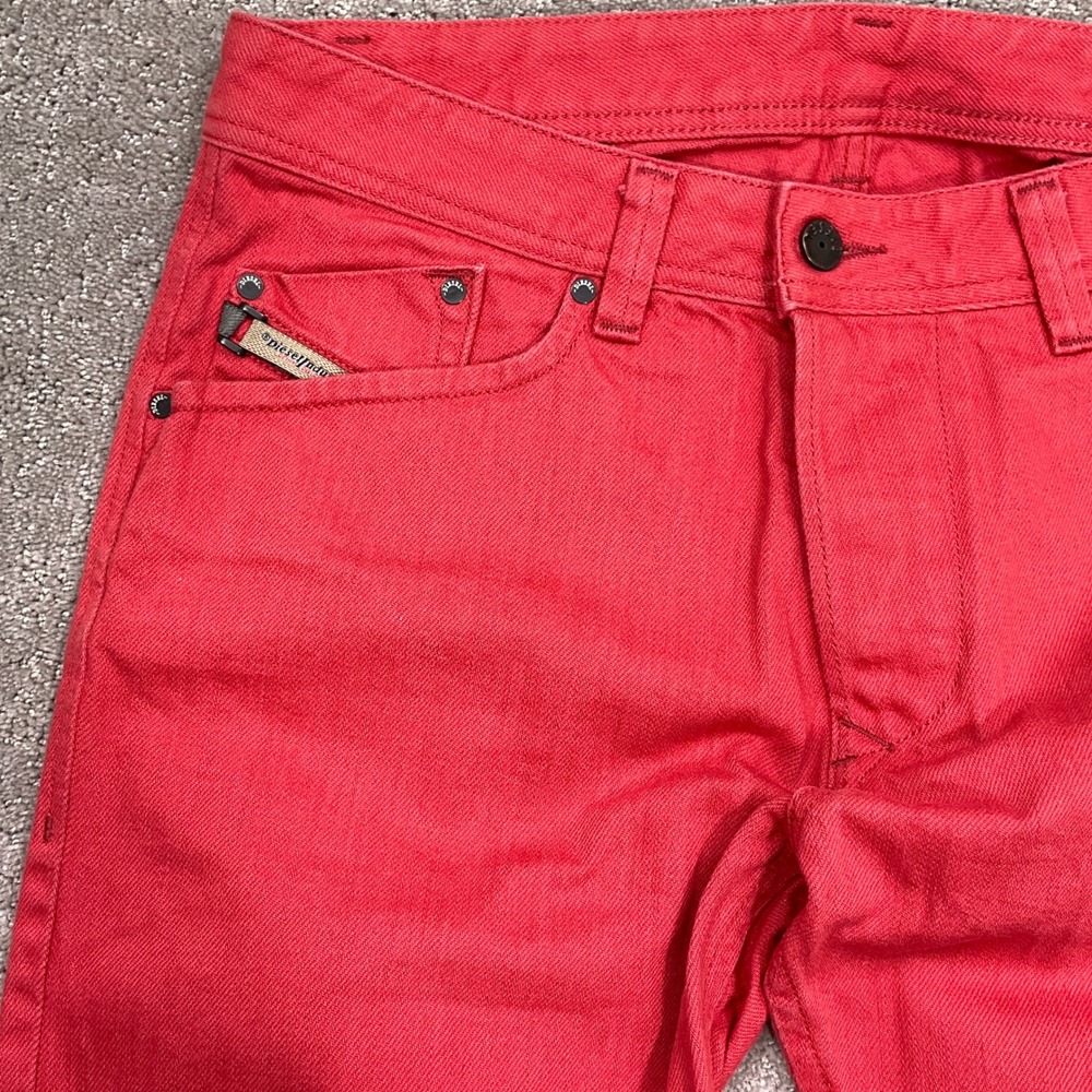 Diesel Red Slim Men Jeans - Picture 2 of 13
